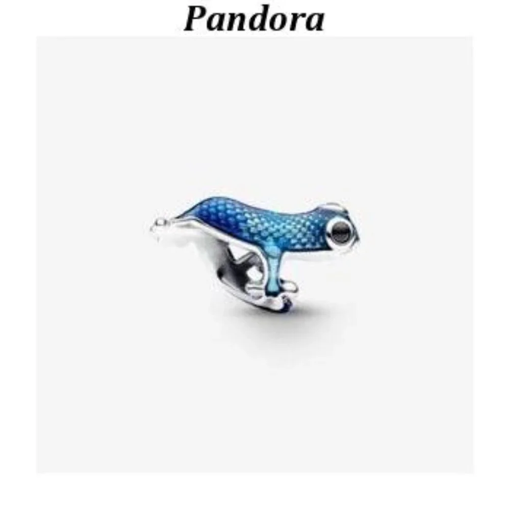 Pandora Blue and Silver Lizard Bracelet Charm